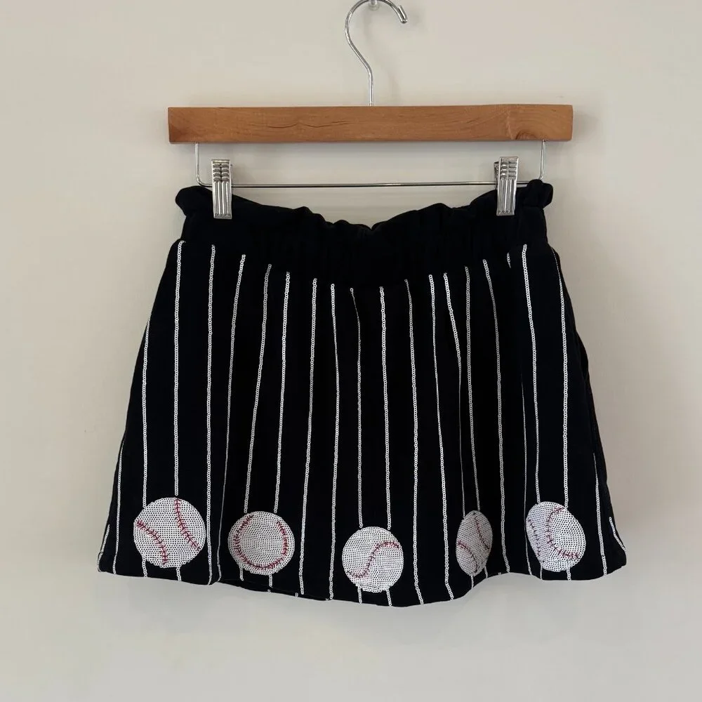Queen of Sparkles Pinstripe Baseball Skort - Picture 3 of 4